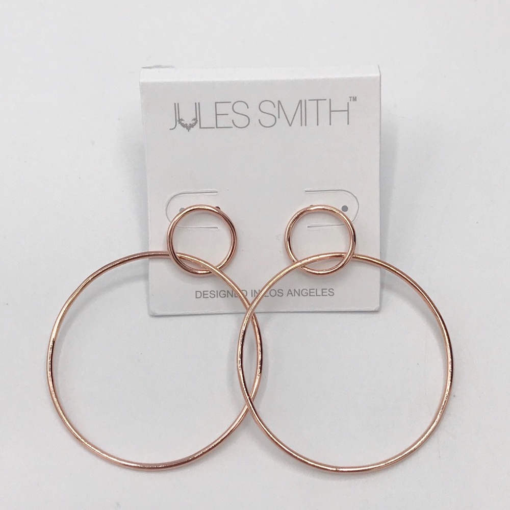 Jules Smith Rose Gold Double Circle Hoop Earrings